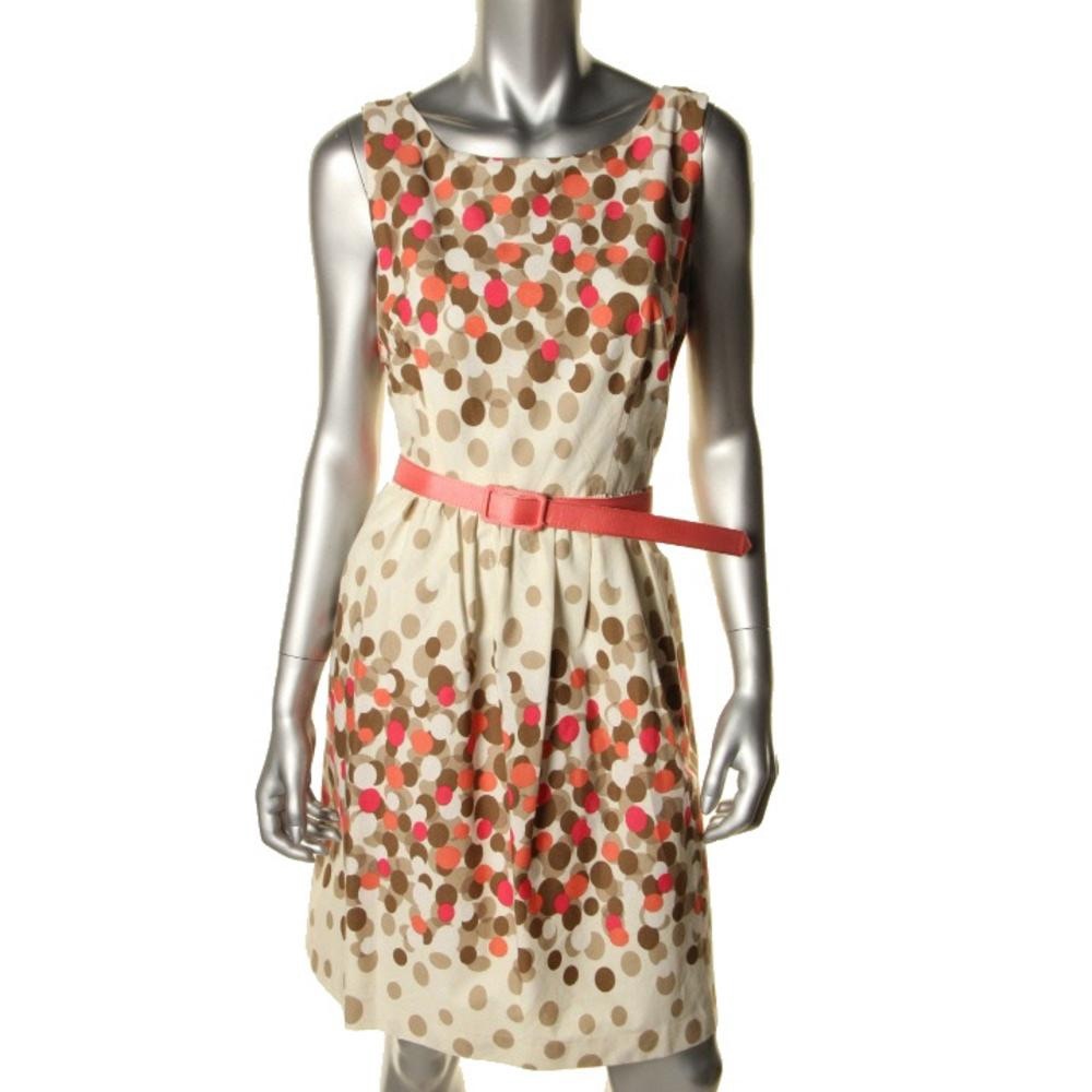 Jessica Howard Polka Dot Belted Dress